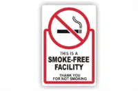 Smoke Free Facility sign