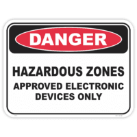 Danger hazardous zones safety sign - AS1319 compliant, National Safety Signs Australia