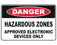 Hazardous Zones sign