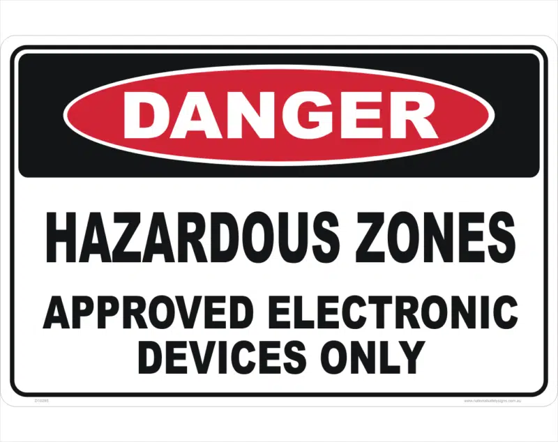 Hazardous Zones sign