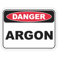 Danger argon gas safety sign - AS1319 compliant, National Safety Signs Australia