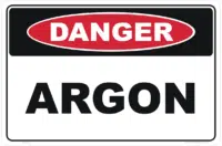 Argon Gas Hazchem Sign