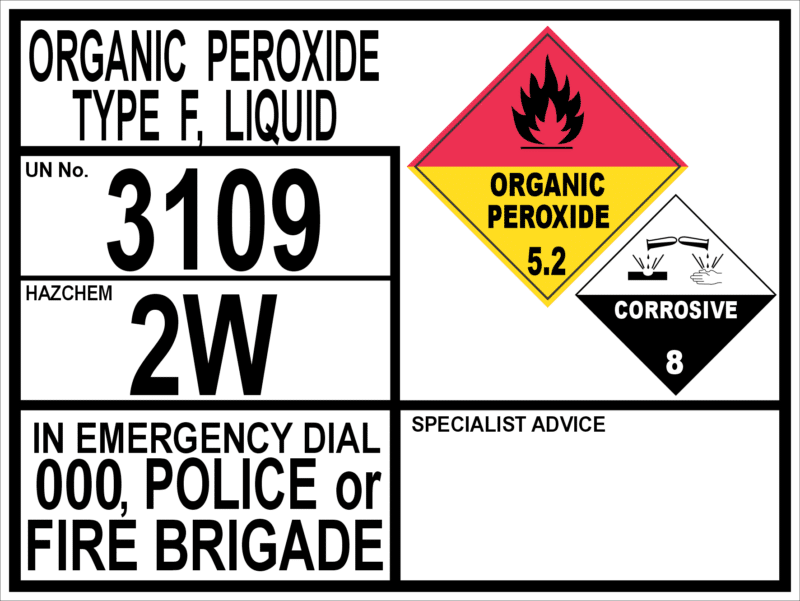 Organic Peroxide sign    H1562