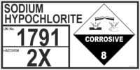 Storage Emergency Information Panel Sodium Hypochlorite  H1564
