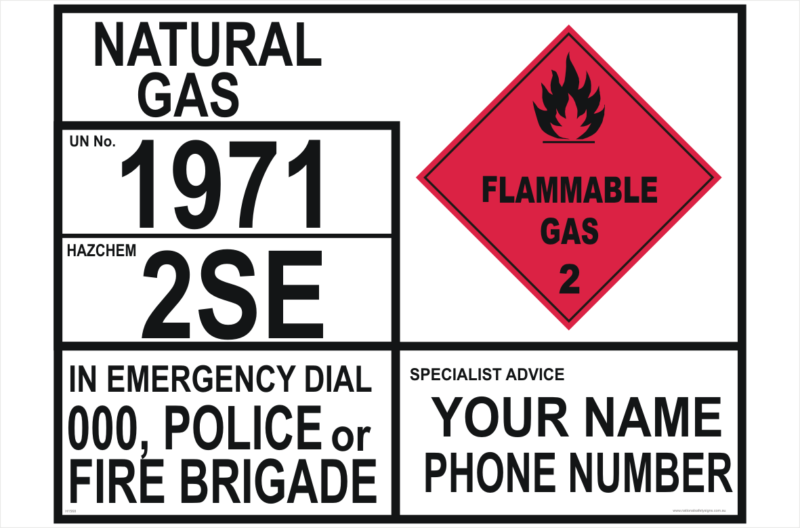 Transport Emergency Information Panel Natural Gas