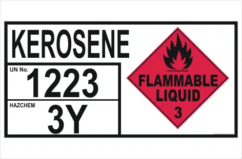 Emergency Information Panel Kerosene Storage
