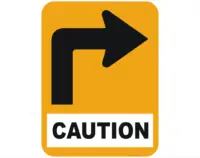 Sharp Bend in Road Sign