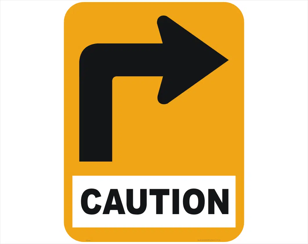 Sharp Bend in Road Sign