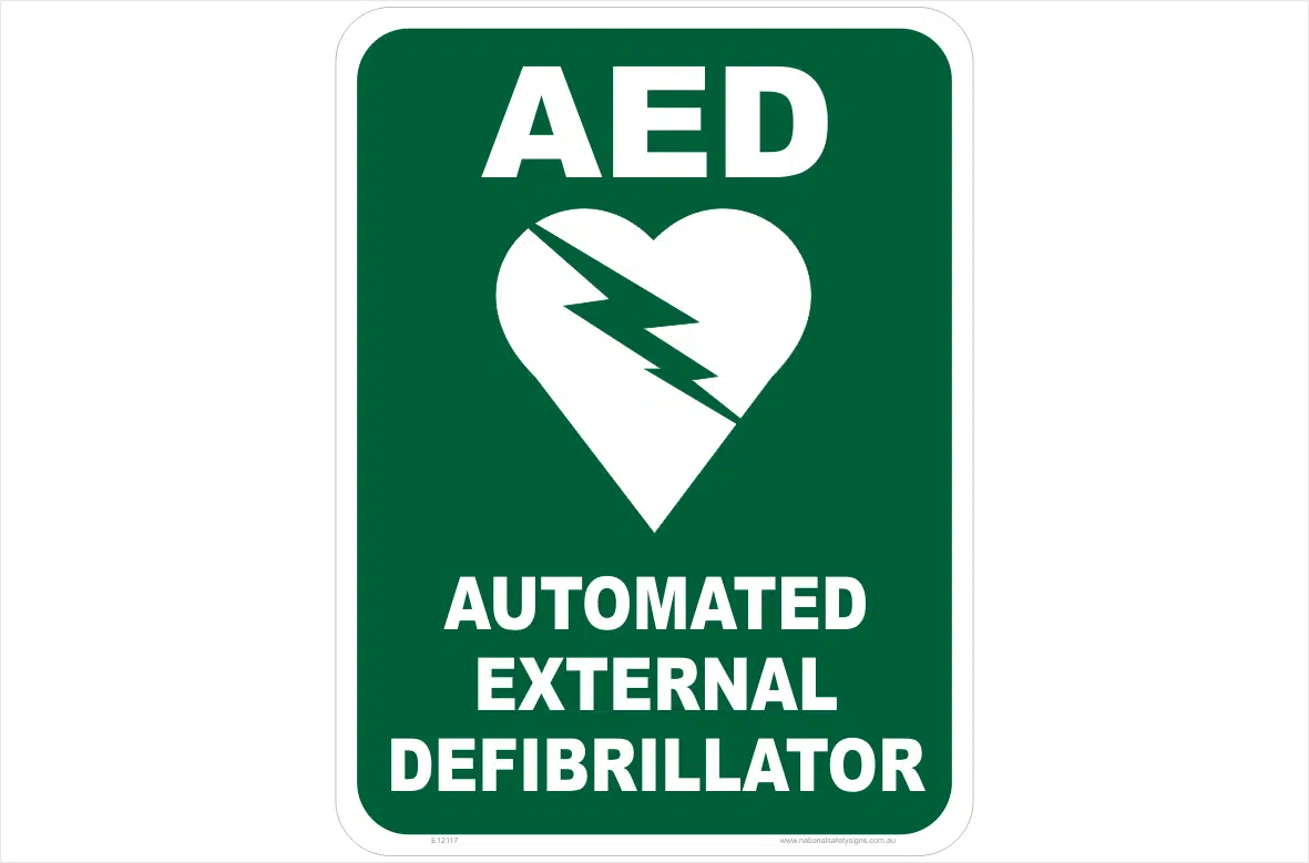 Automated External Defibrillator sign