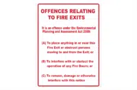 Fire Exit Offences Act 2000 signn