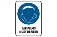 Ear Plugs Mandatory sign