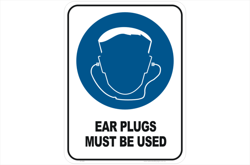 Ear Plugs Mandatory sign