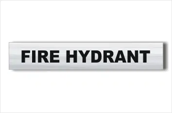 Fire Hydrant Brushed Aluminium sign
