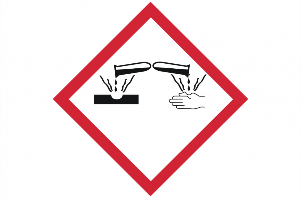 GHS05 Corrosive Label - National Safety Signs - Hazchem