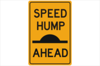 Speed Hump Ahead sign