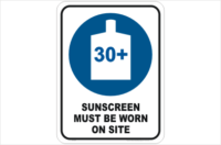 Sunscreen sign