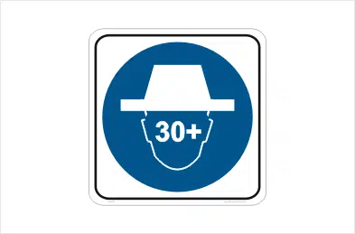 Sun protection sign