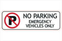 Emergency Vehicles Only sign