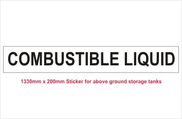 Combustible Liquid sign