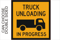 Truck Unloading sign