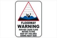 Floodway Warning sign