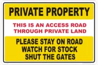 Private Land sign