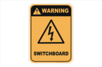 Switchboard Warning sign