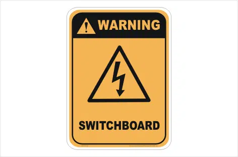 Switchboard Warning sign