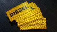 Diesel fuel Reflective sticker