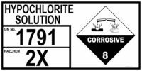 Dangerous Goods Storage Panel Hypochlorite Solution  H1578