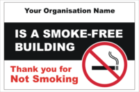 Smoke free building sign