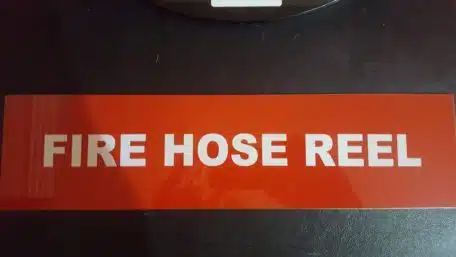 Fire Hose reel sign