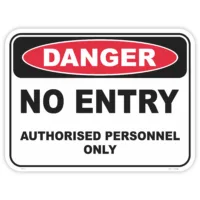 Danger no entry safety sign - AS1319 compliant, National Safety Signs Australia