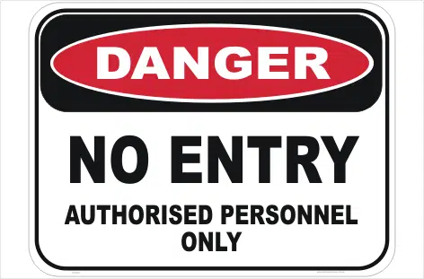Danger No Entry Sign