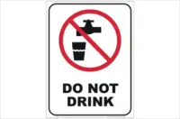 Do Not Drink sign