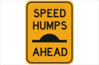 Speed Humps Ahead sign