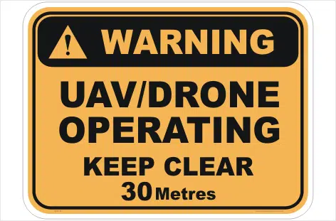 Drone Operating sign