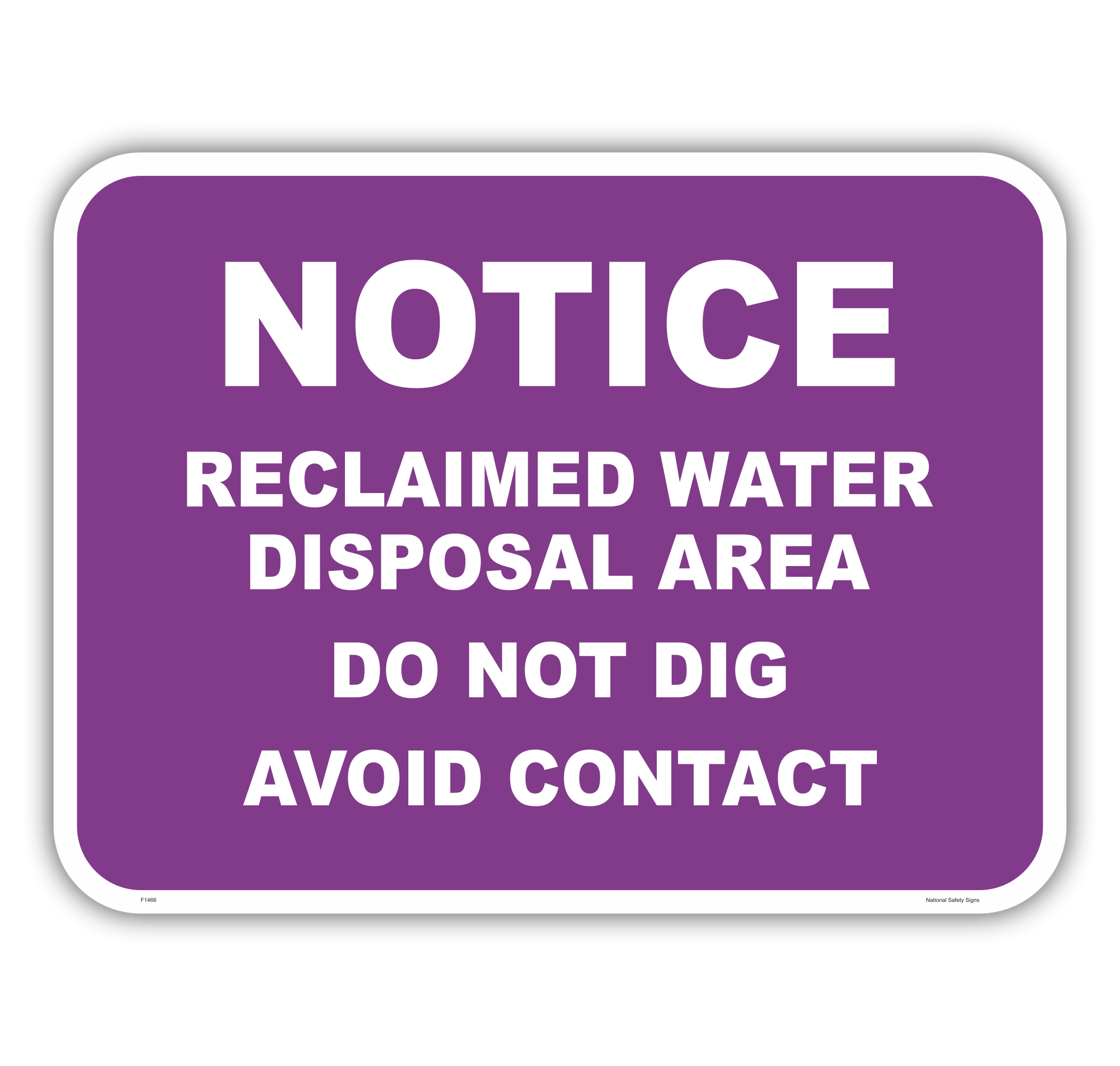 Reclaimed Water Disposal Area sign RC2111