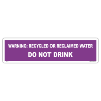 Reclaimed Water Do Not Drink sign RC2112