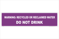 Reclaimed Water Do Not Drink sign