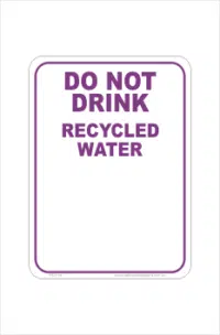 Do Not Drink sign