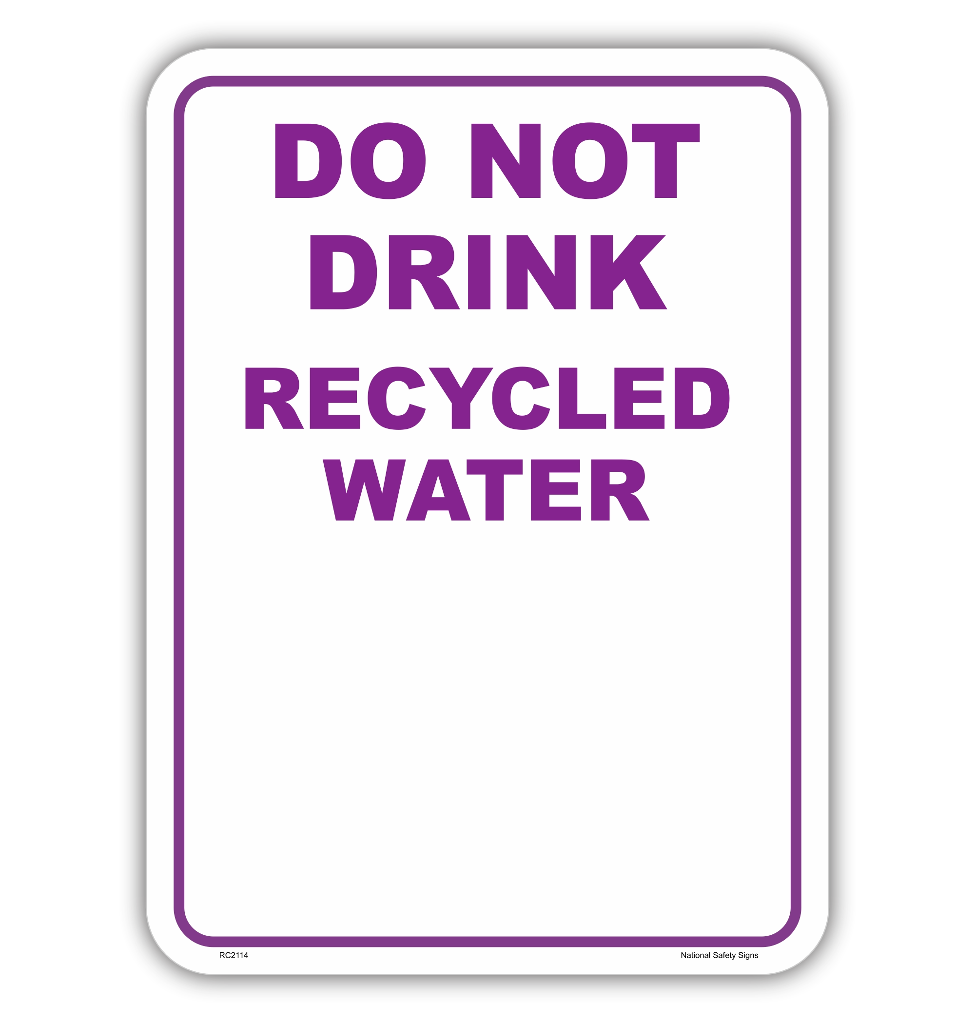 Do Not Drink sign RC2114