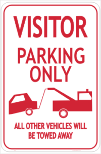 Visitor Parking Only sign