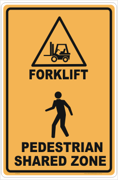 Forklift Pedestrian Shared Zone Signs National Safety Signs Australia