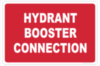 Hydrant Booster Connection sign