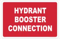 Hydrant Booster Connection sign