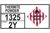 Emergency Information Panel Thermite Powder storage