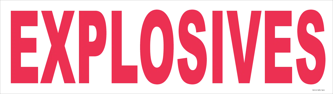 Explosives Foldable Sign T2743