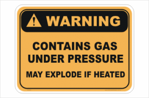Gas Under Pressure sign - Warning Sign - National Safety Signs