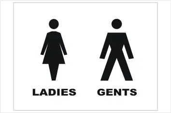 Ladies and Gents Toilet sign BA1626 - Image 3